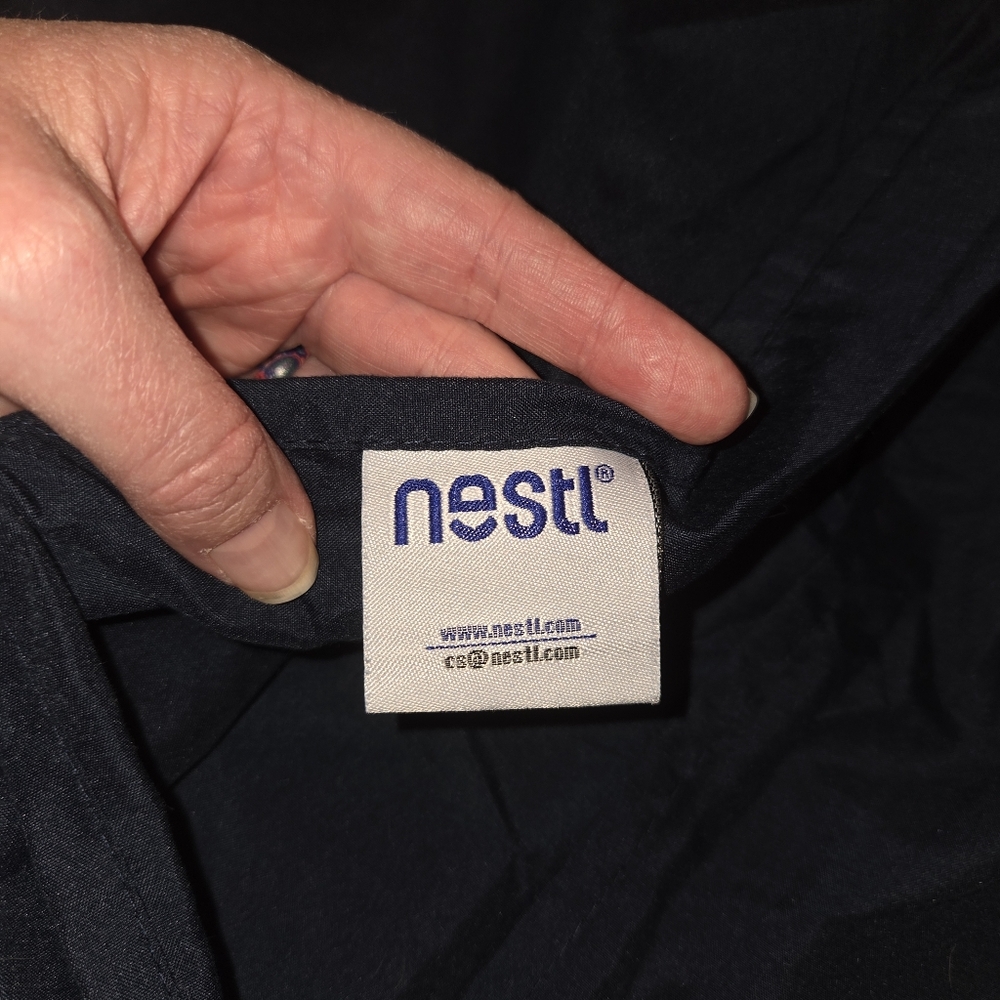 NESTL Navy Blue Duvet Cover Set - Picture 2 of 5